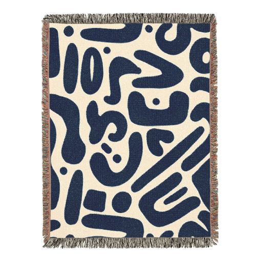 Cobalt Woven Blanket