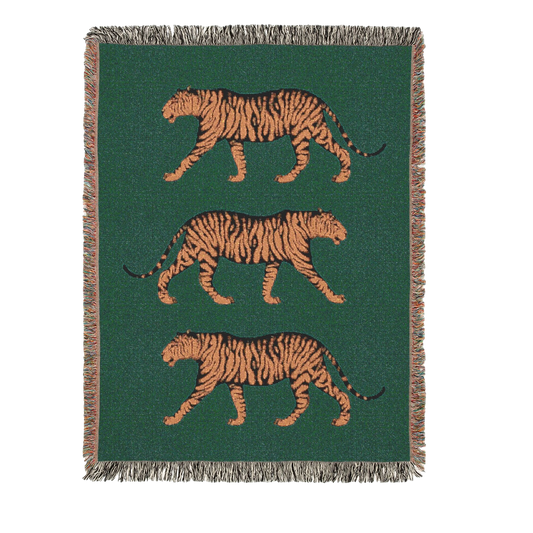 Triple Tiger Woven Blanket